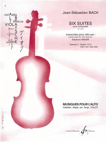 Six Suites pour alto. Suites 1, 2 et 3. Volume 1 Visuel
